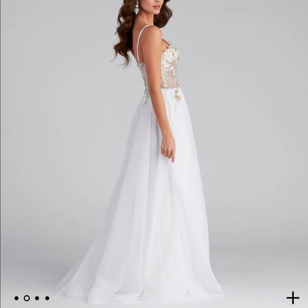 Windsor Arie Embroidered Corset Tulle A-Line Gown